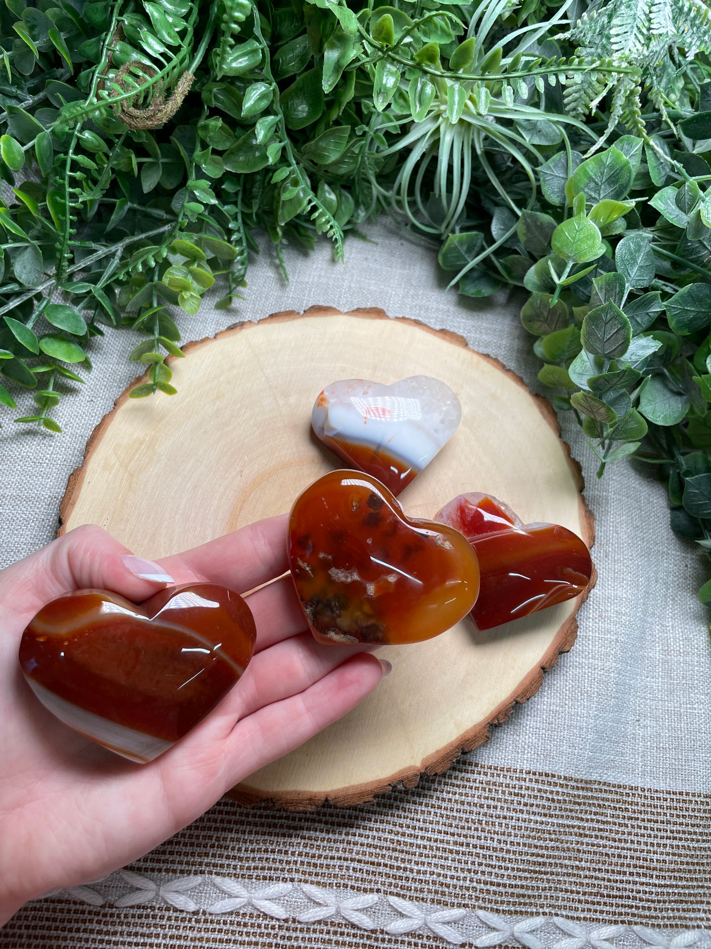 Red Agate Heart