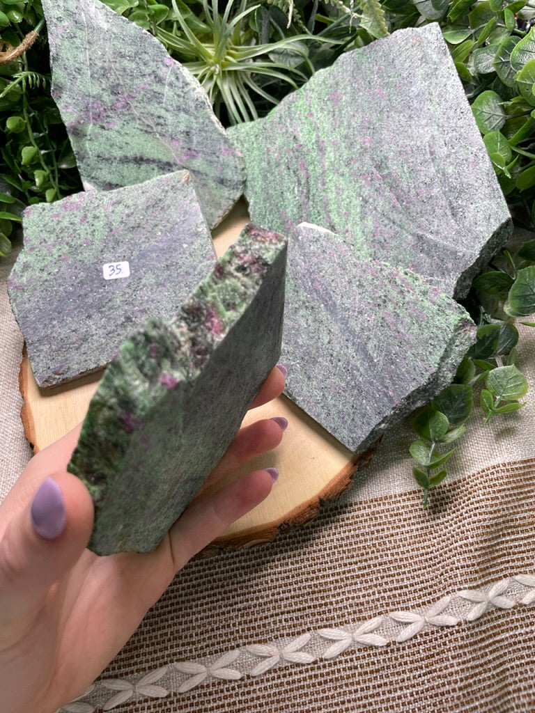 Ruby Zoisite Slab