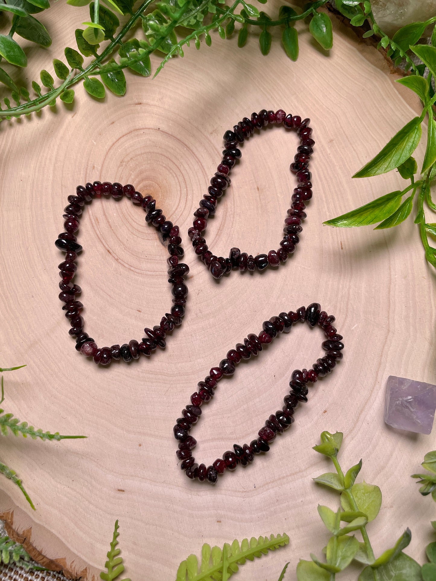 Garnet Chip Bracelet