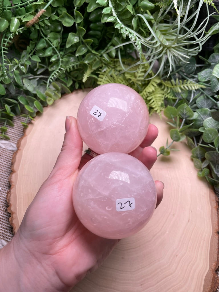 Rose Quartz Sphere (42 available)