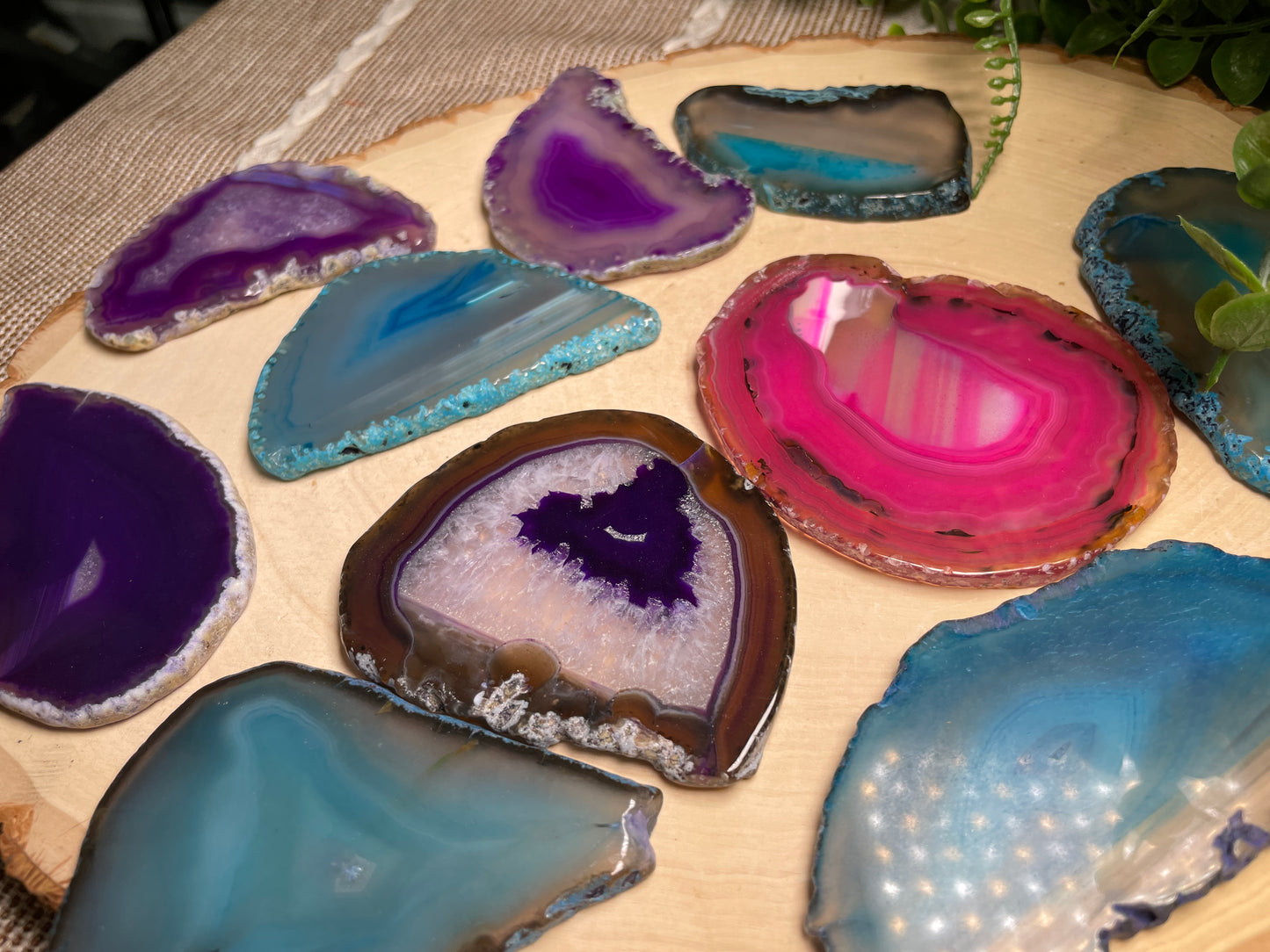 Dyed Agate Slice