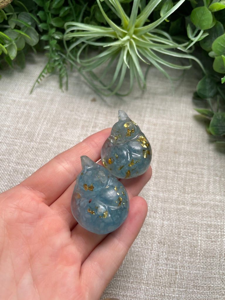 Resin Crystal Chip Sleeping Cat