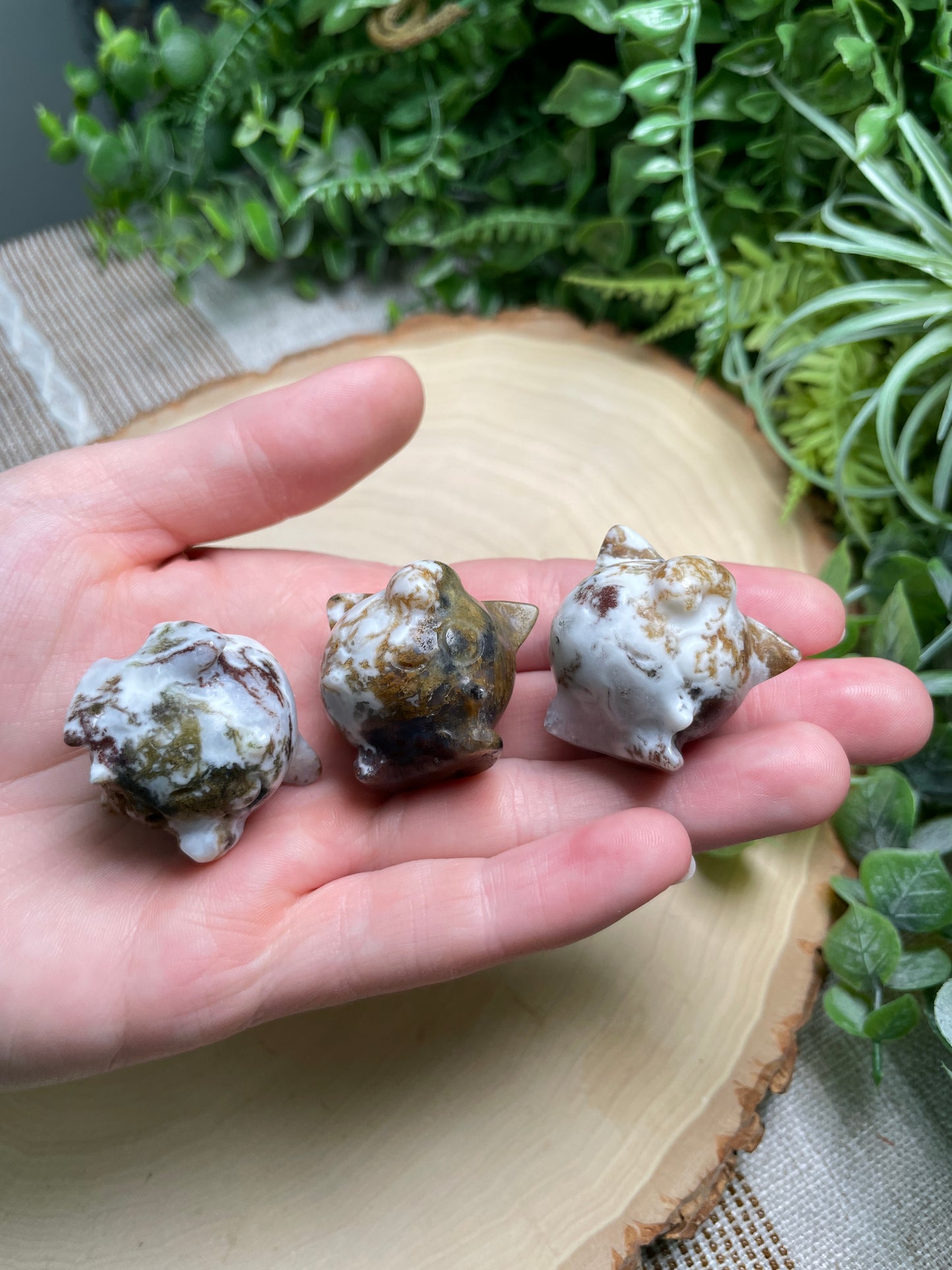 Crystal Jigglypuff (dark moss agate available)