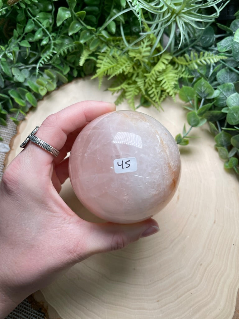 Rose Quartz Sphere (42 available)