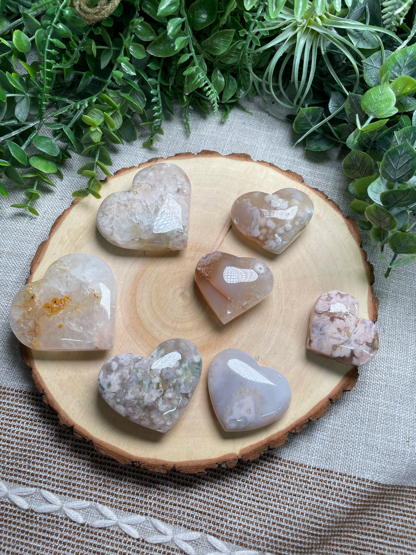 Flower Agate Heart