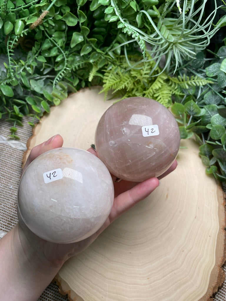 Rose Quartz Sphere (42 available)