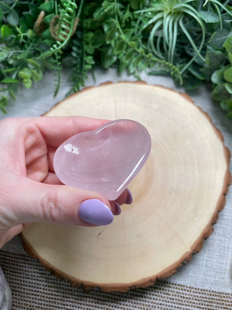 Rose Quartz Heart Mini Dish