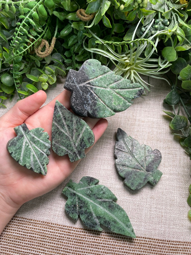 Ruby Zoisite Leaf