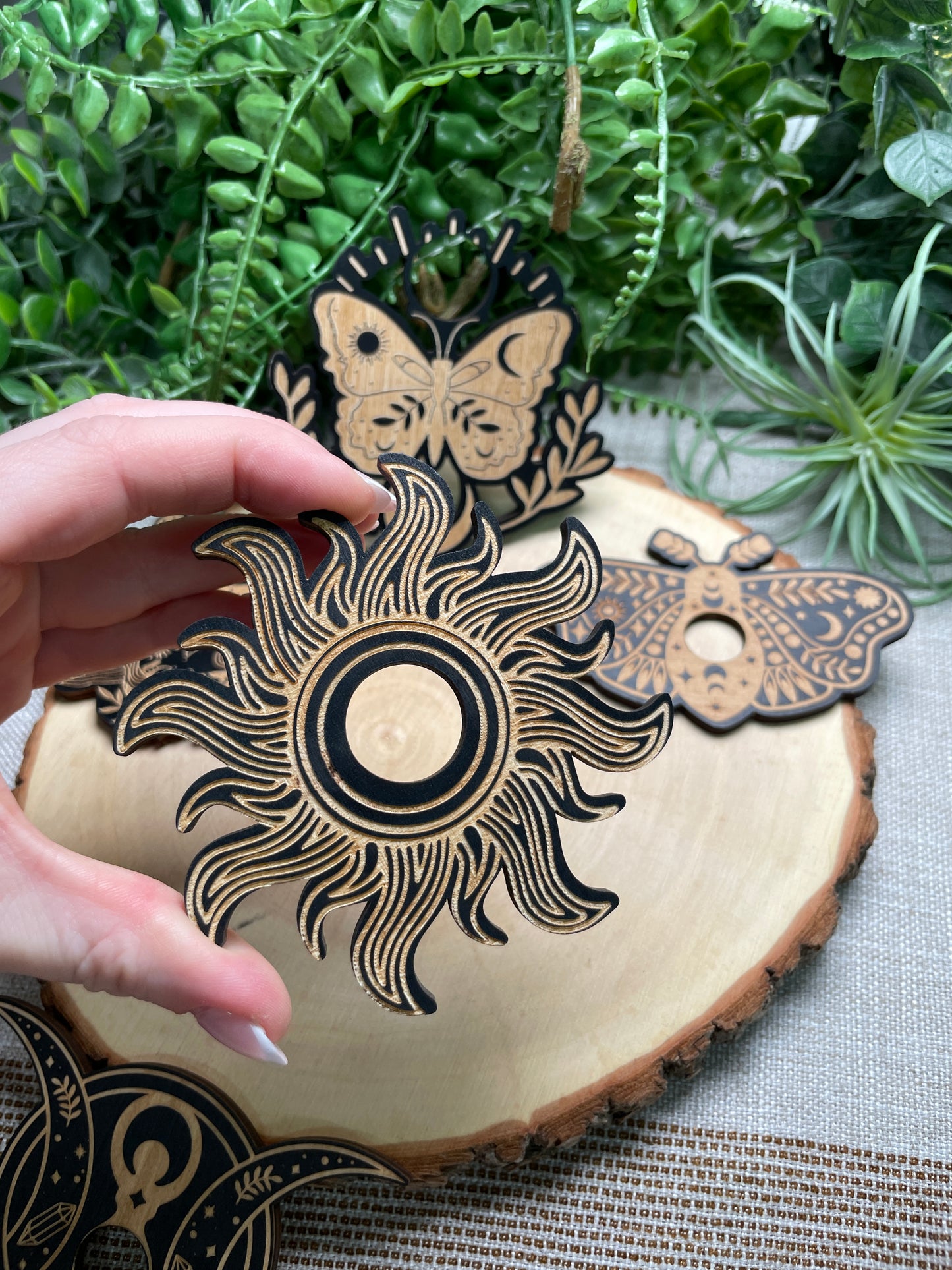 Wooden Sphere Stand