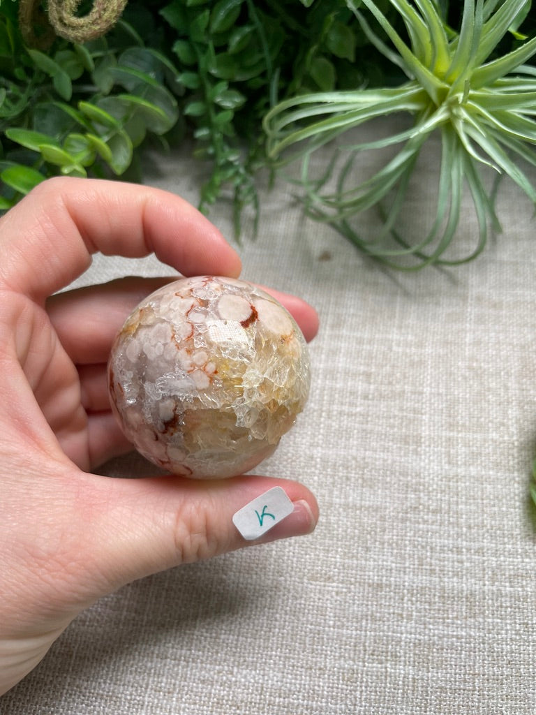 Flower Agate Mix Sphere
