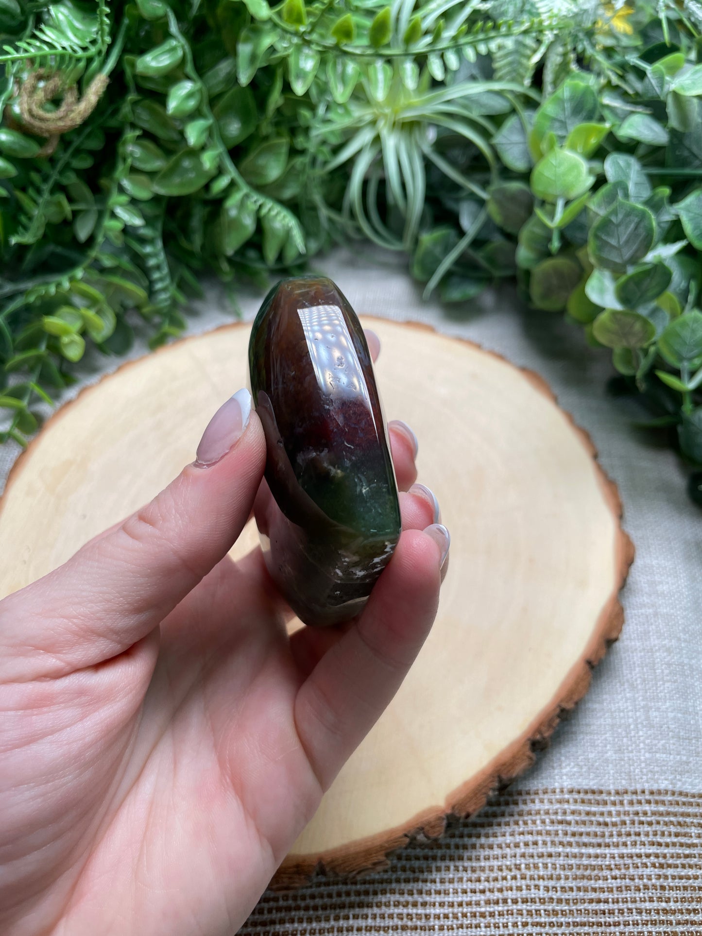 Moss Agate Heart