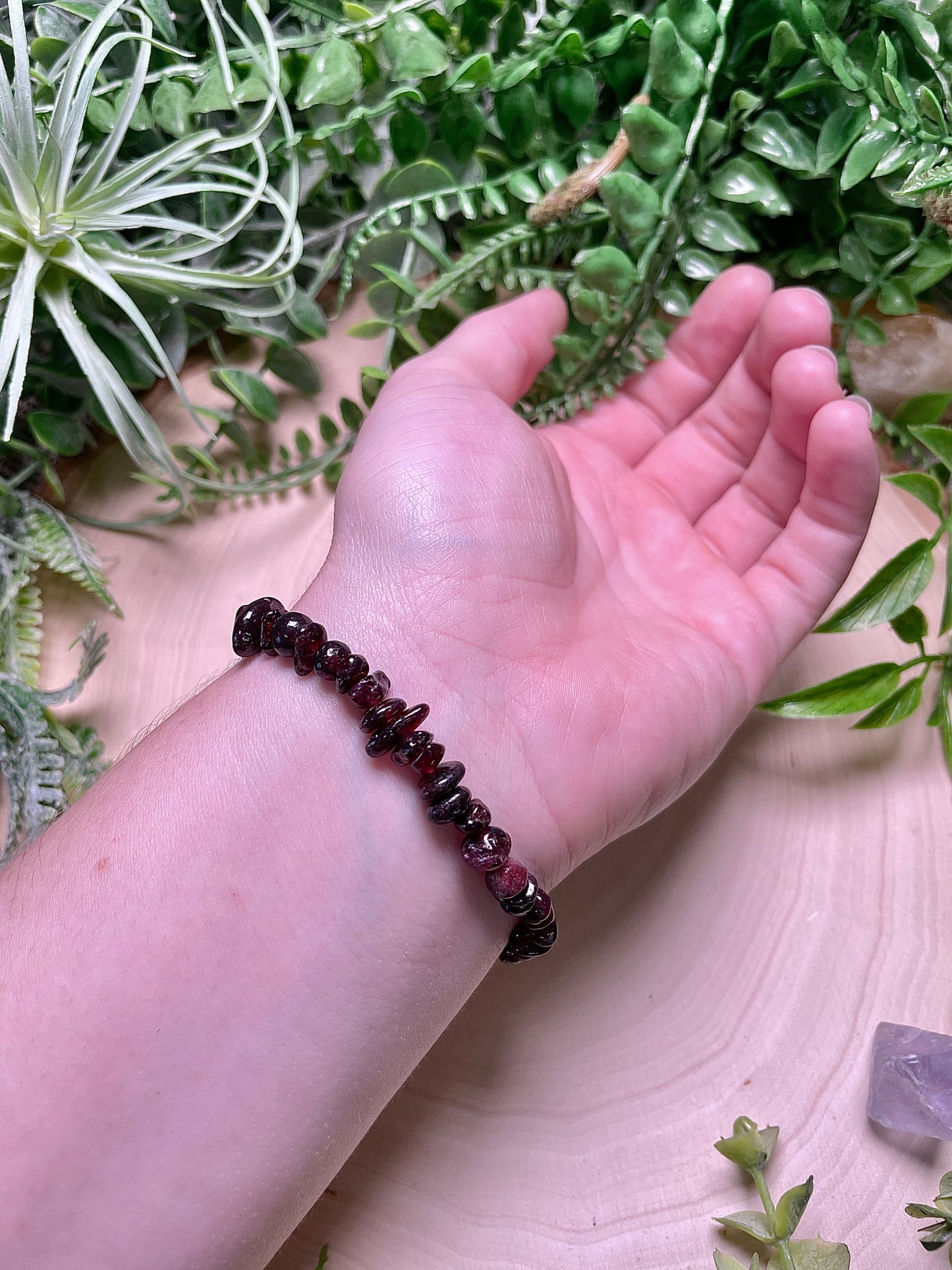 Garnet Chip Bracelet