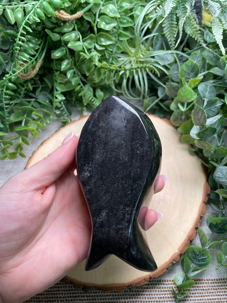 Obsidian Fish Dish (chipped)