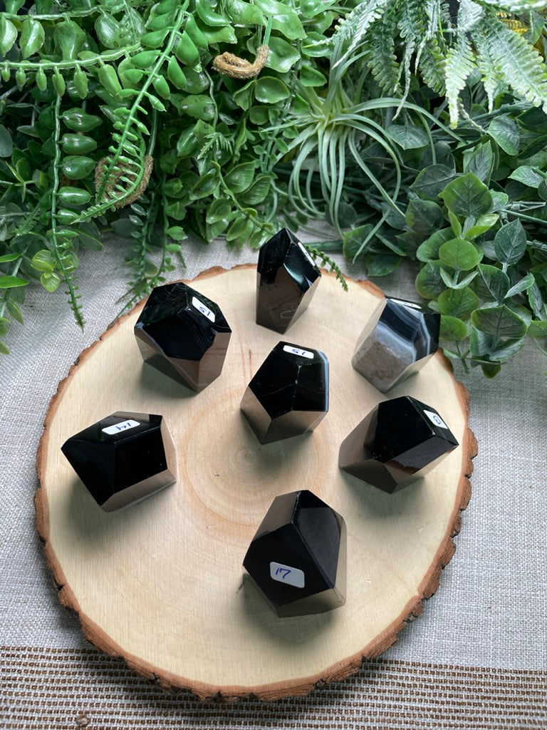 Black Agate Freeform Tower