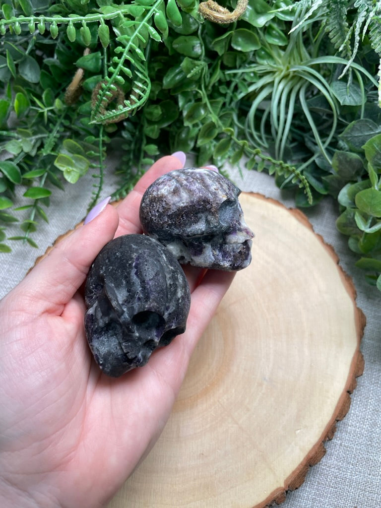 Zebra Fluorite Skull