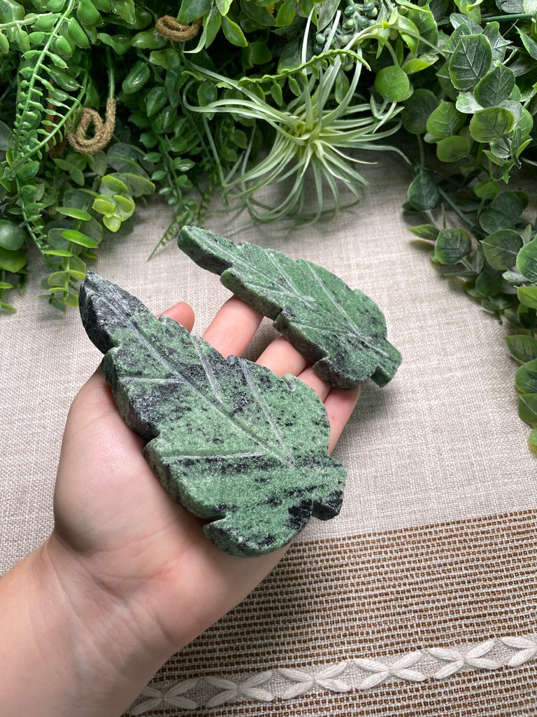 Ruby Zoisite Leaf