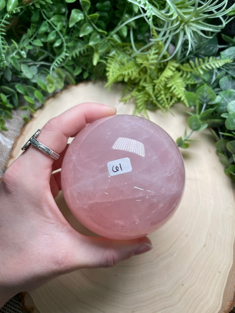 Rose Quartz Sphere (42 available)