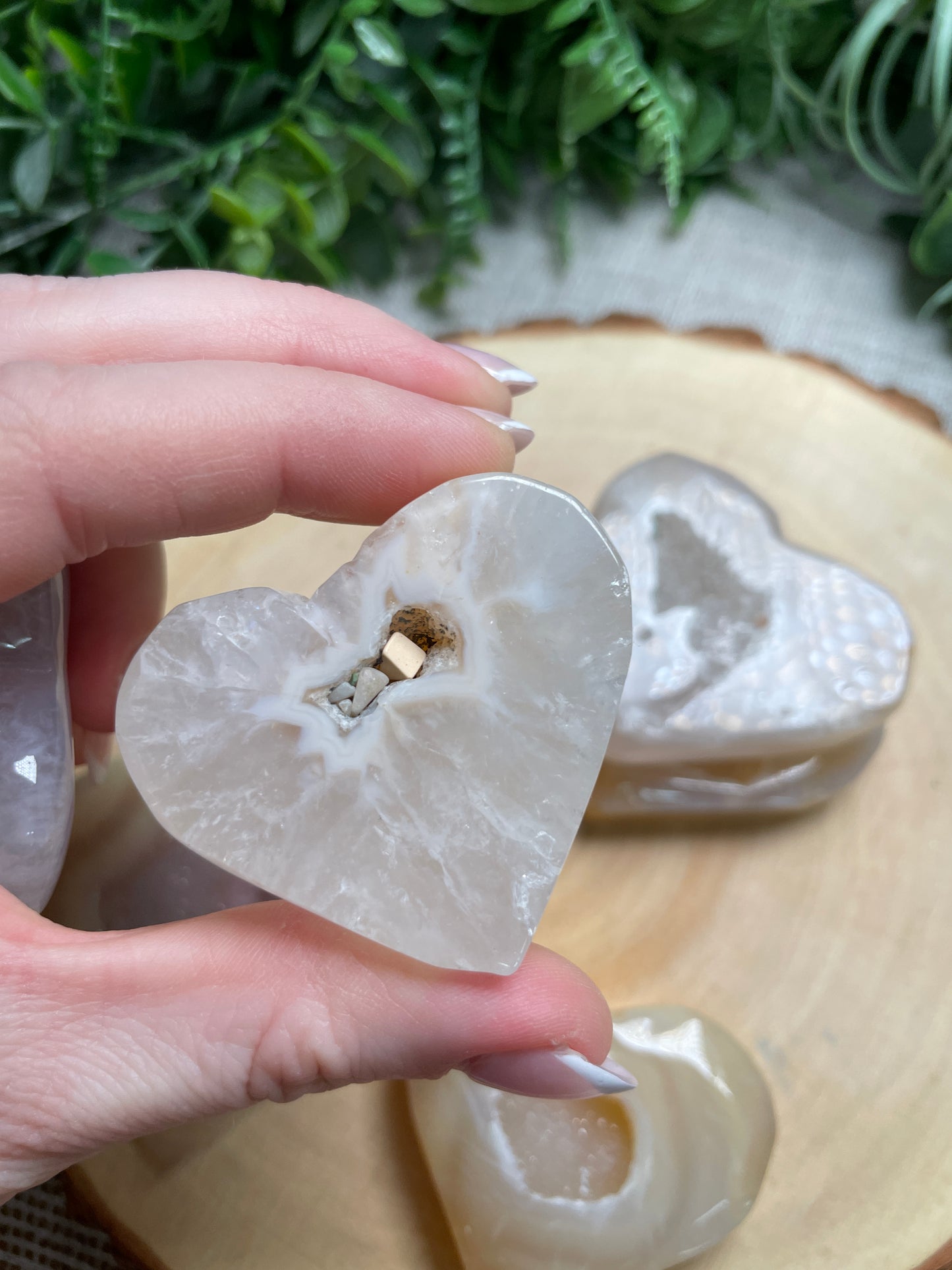 Druzy Agate Heart