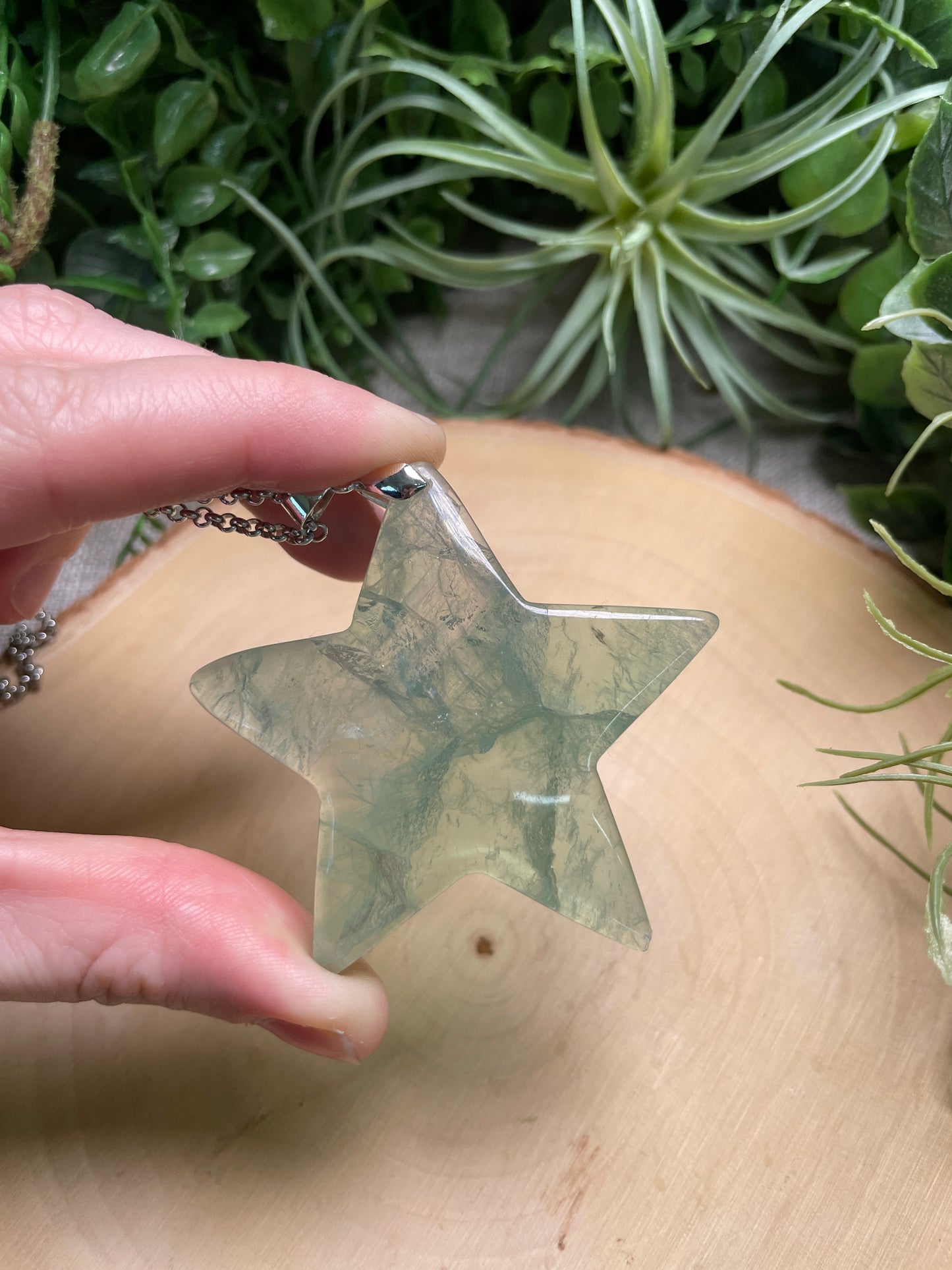 Chunky Fluorite Star Necklace