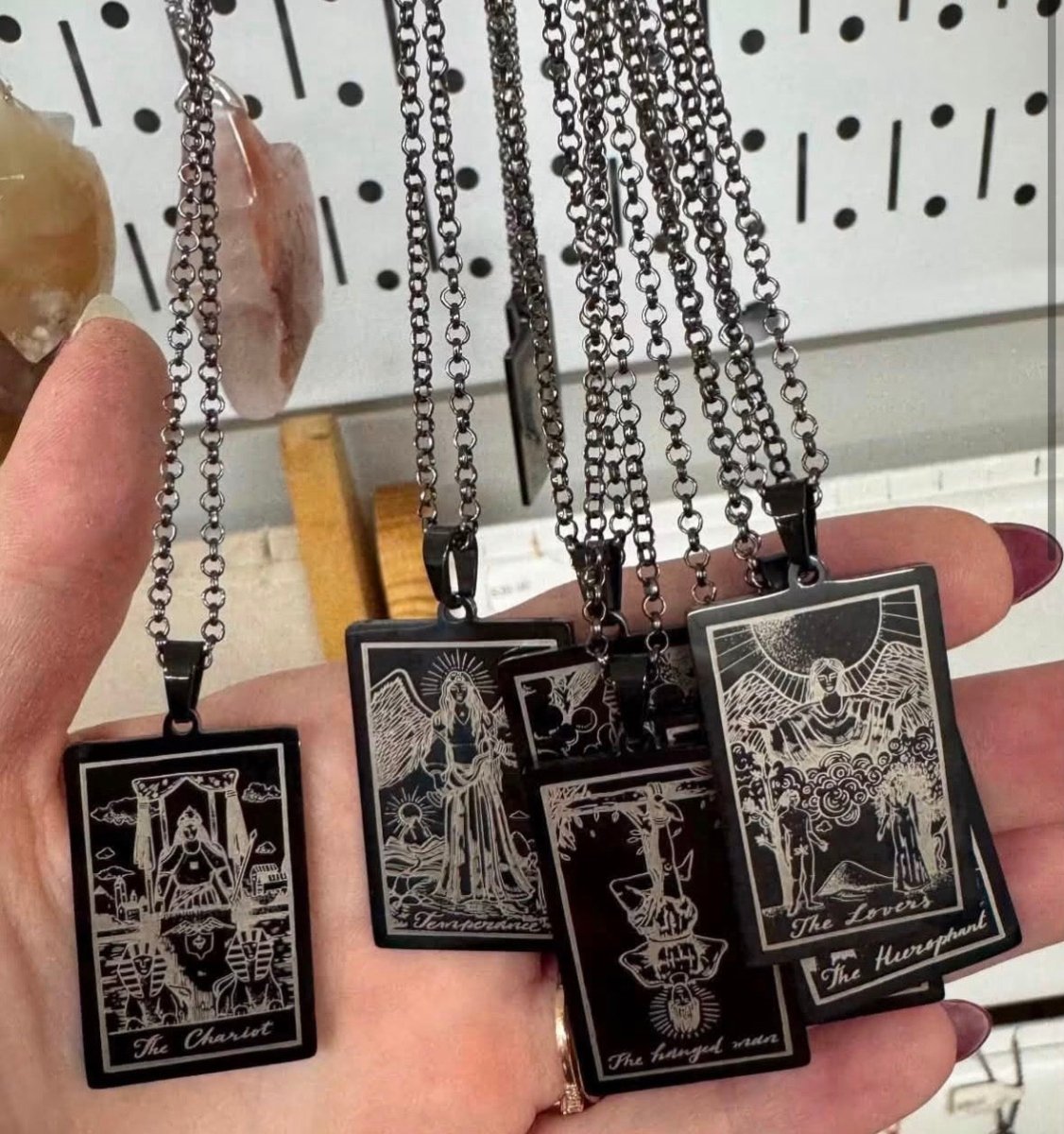 6 tarot card necklaces | Copper Ashes