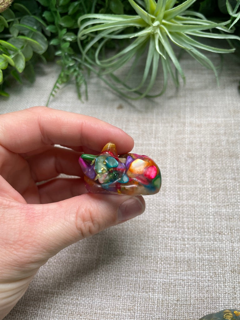 Resin Crystal Chip Sleeping Cat