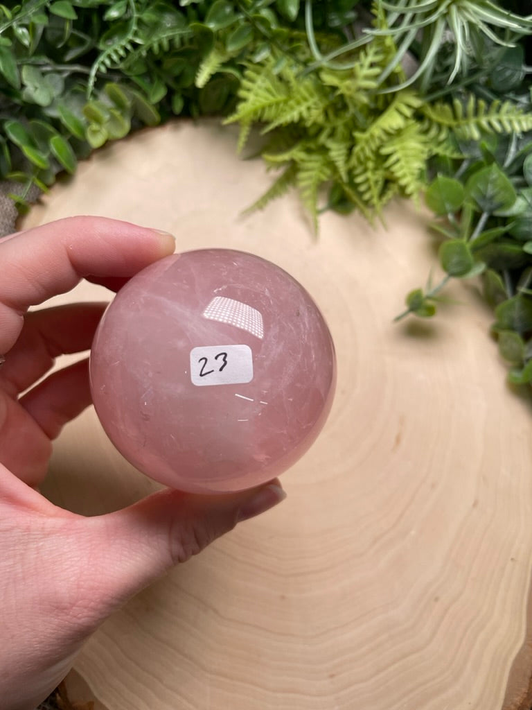 Rose Quartz Sphere (42 available)