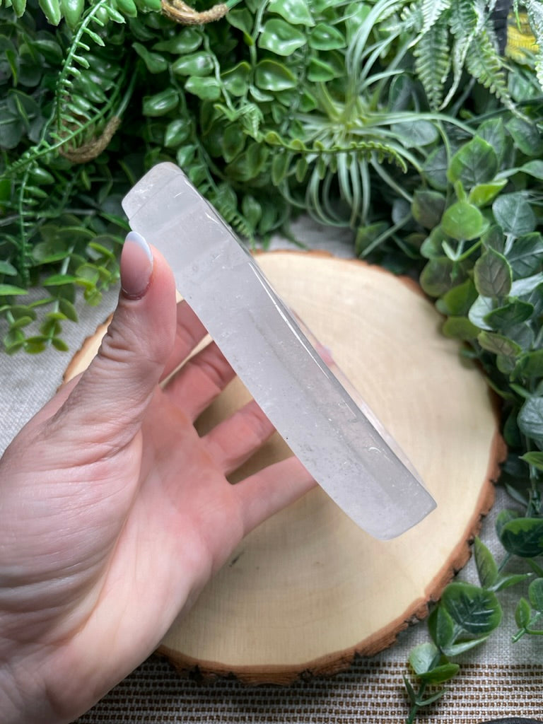 Clear Quartz Owl Dish