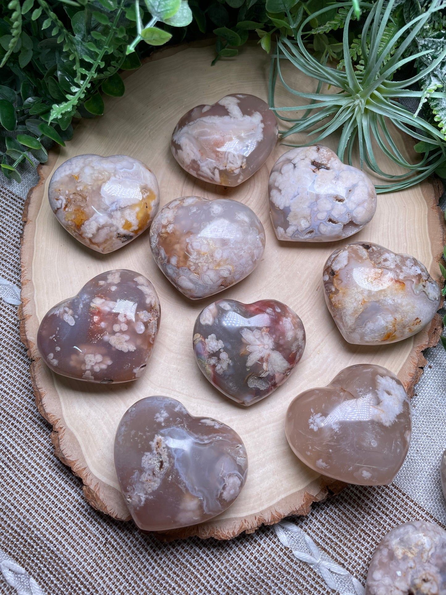 Flower Agate Heart