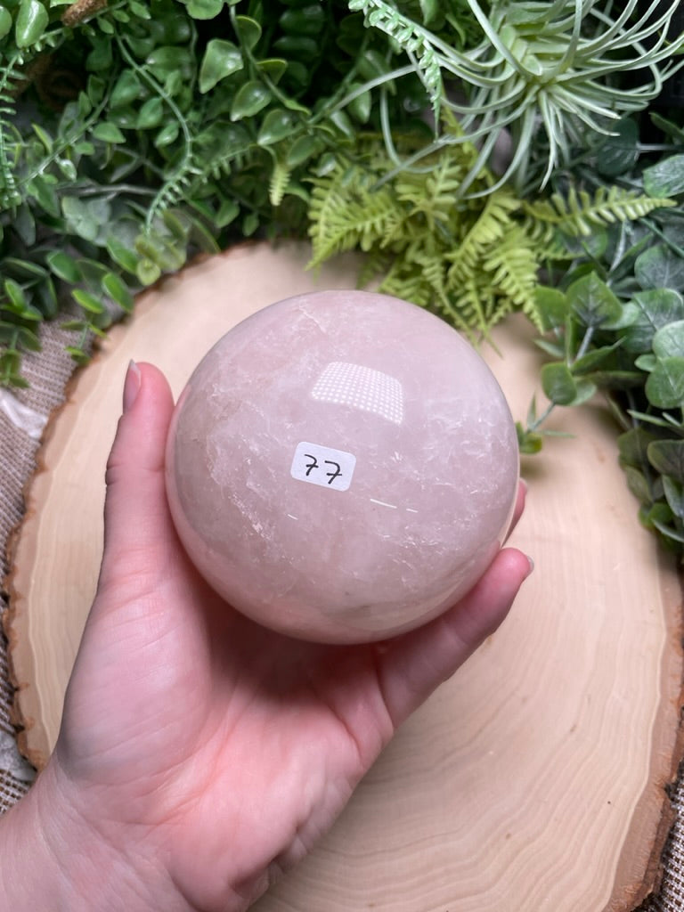 Rose Quartz Sphere (42 available)