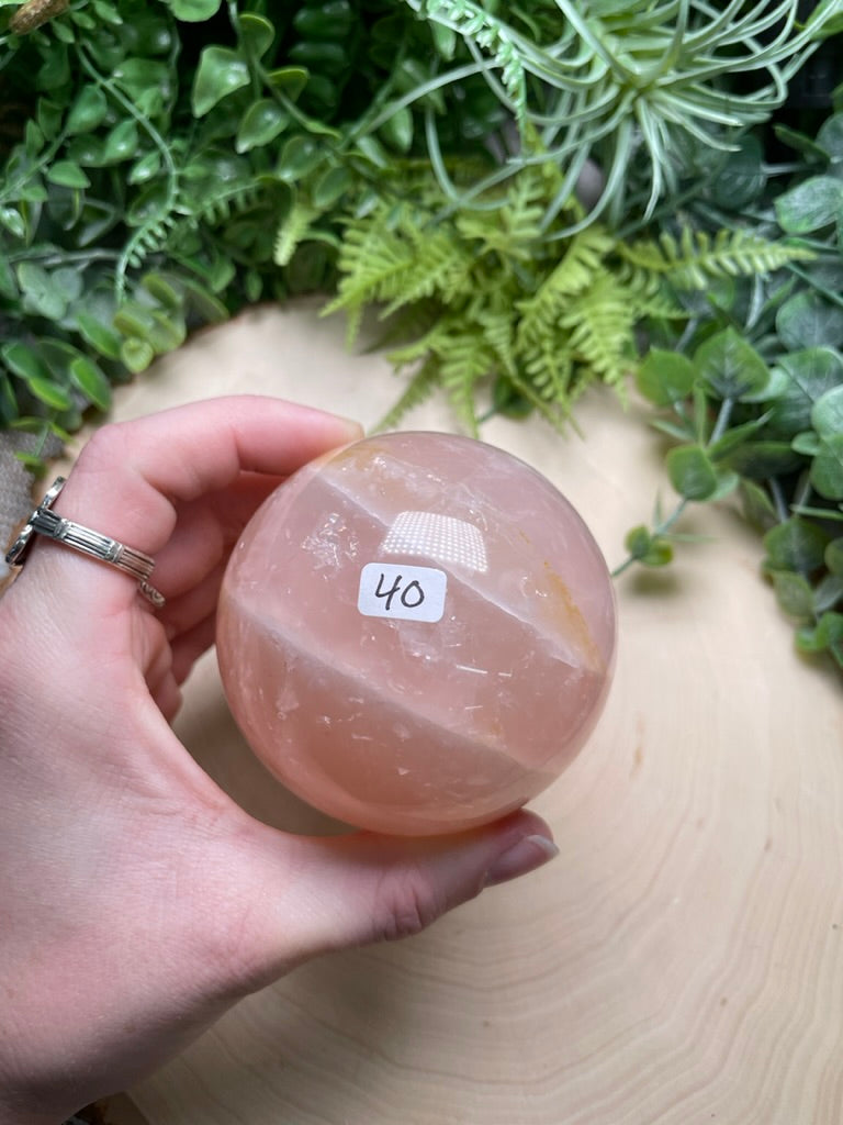 Rose Quartz Sphere (42 available)