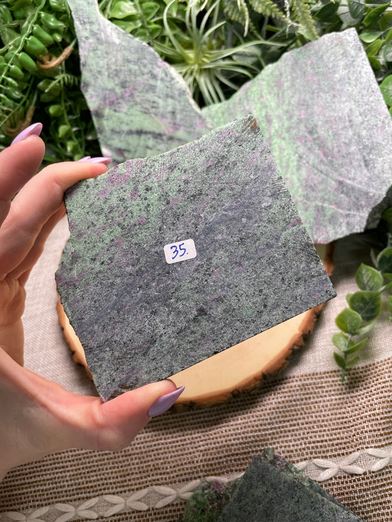 Ruby Zoisite Slab