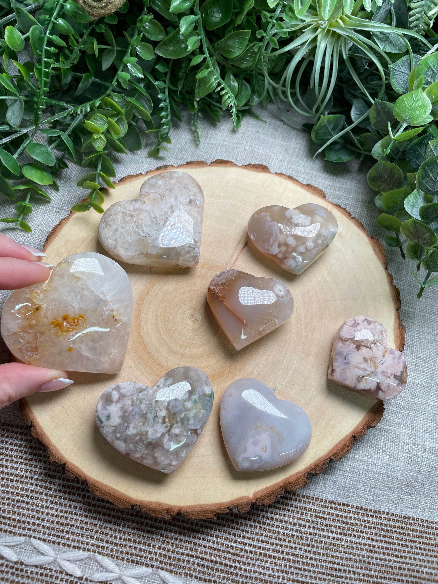 Flower Agate Heart