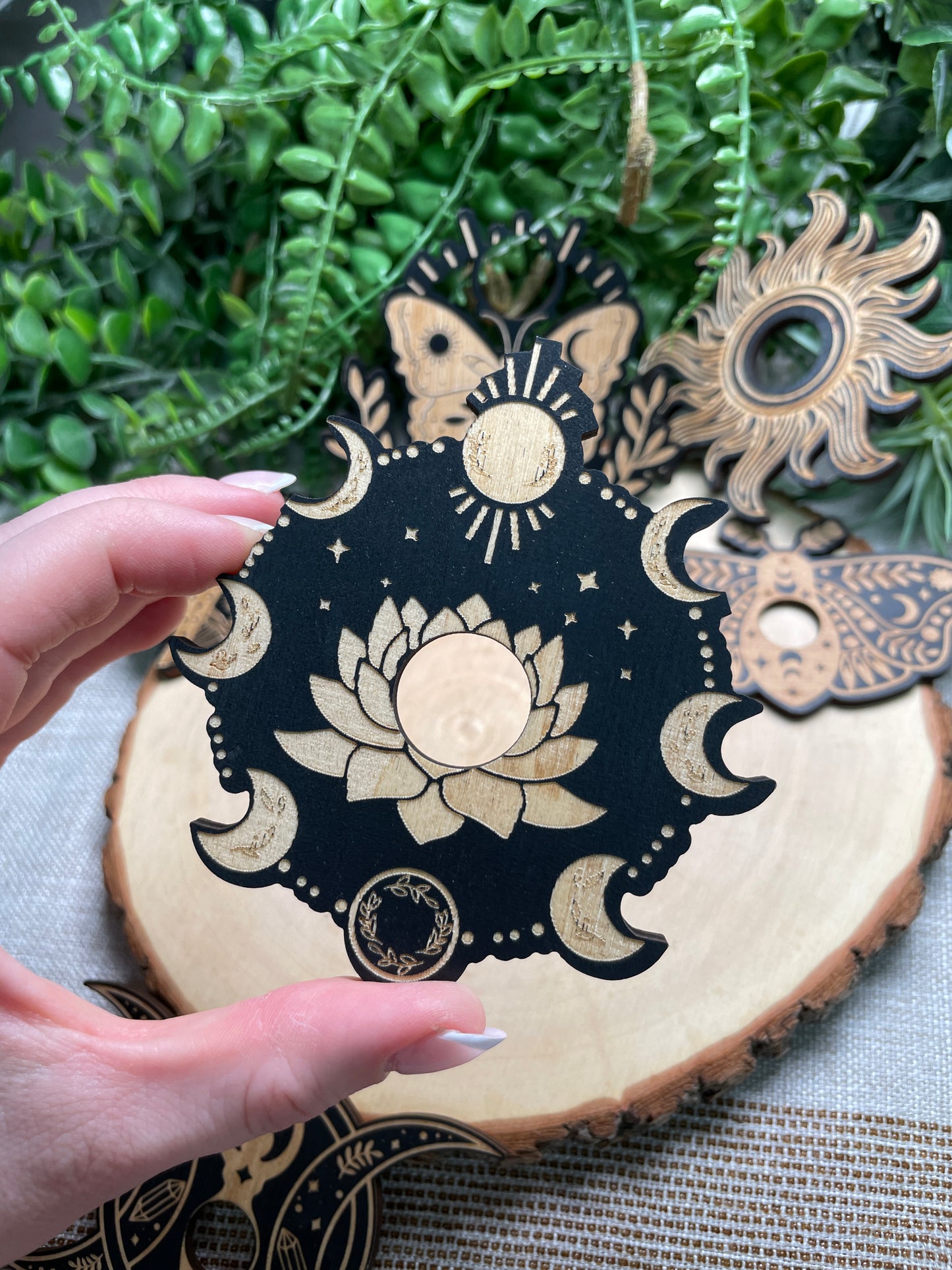 Wooden Sphere Stand