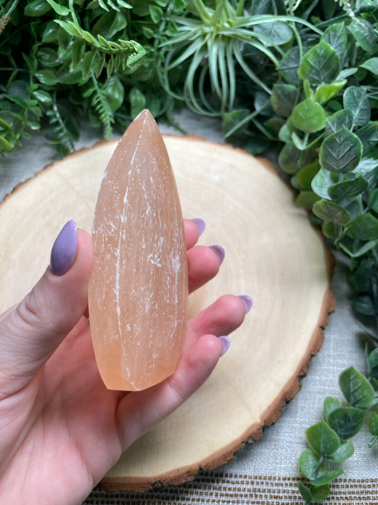 Peach Selenite Freeform