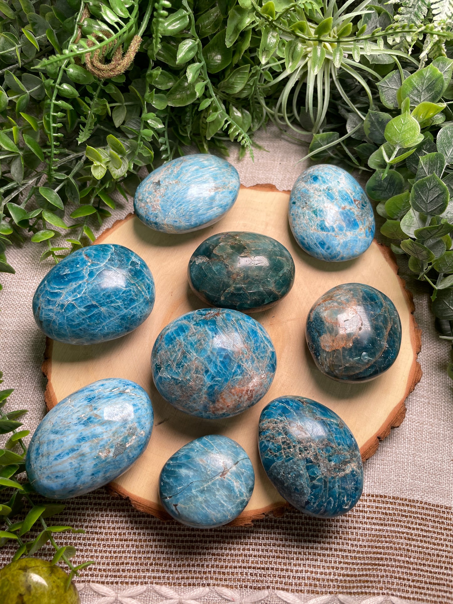 Blue Apatite Palm Stone