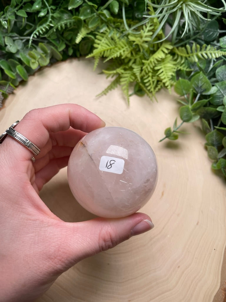 Rose Quartz Sphere (42 available)