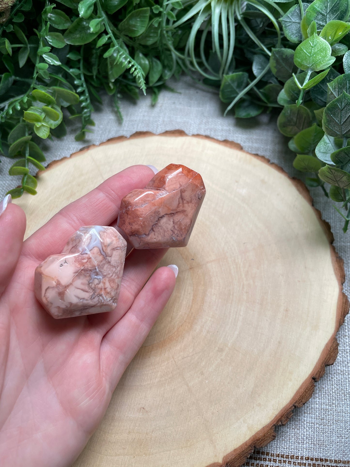 Petal Agate Heart
