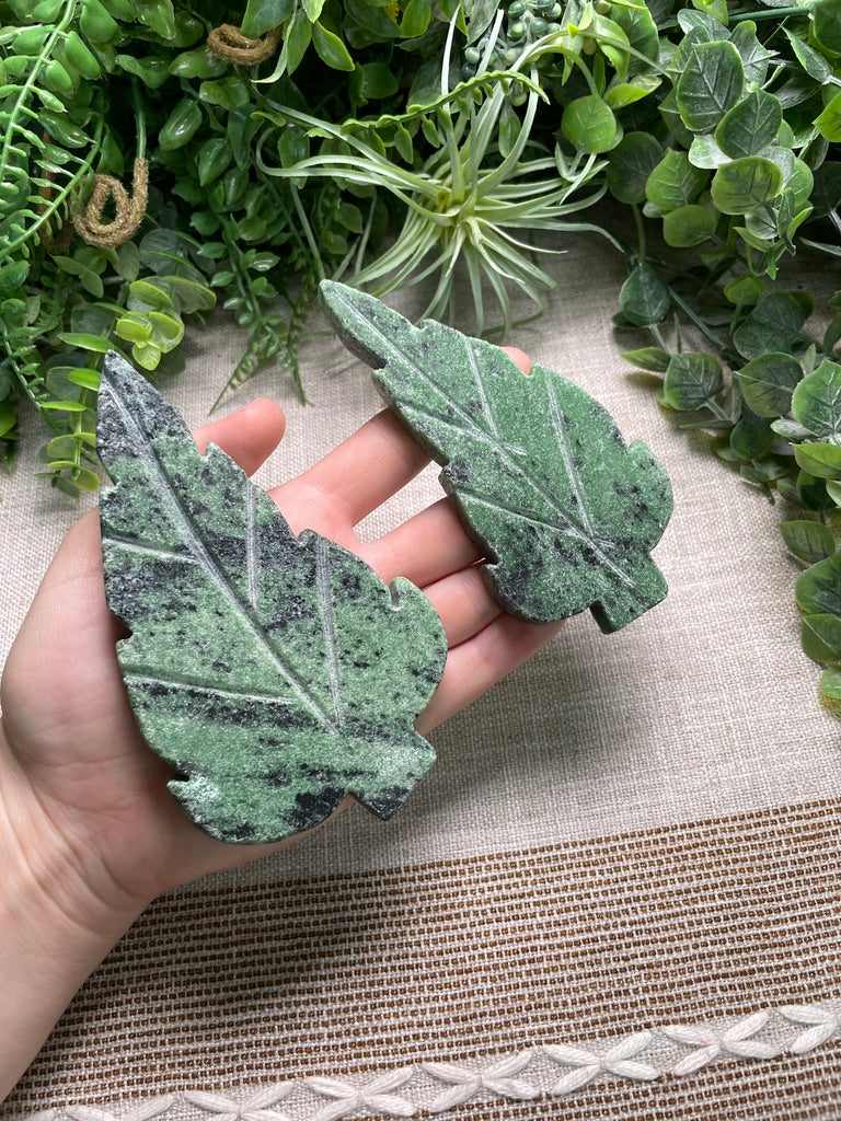 Ruby Zoisite Leaf