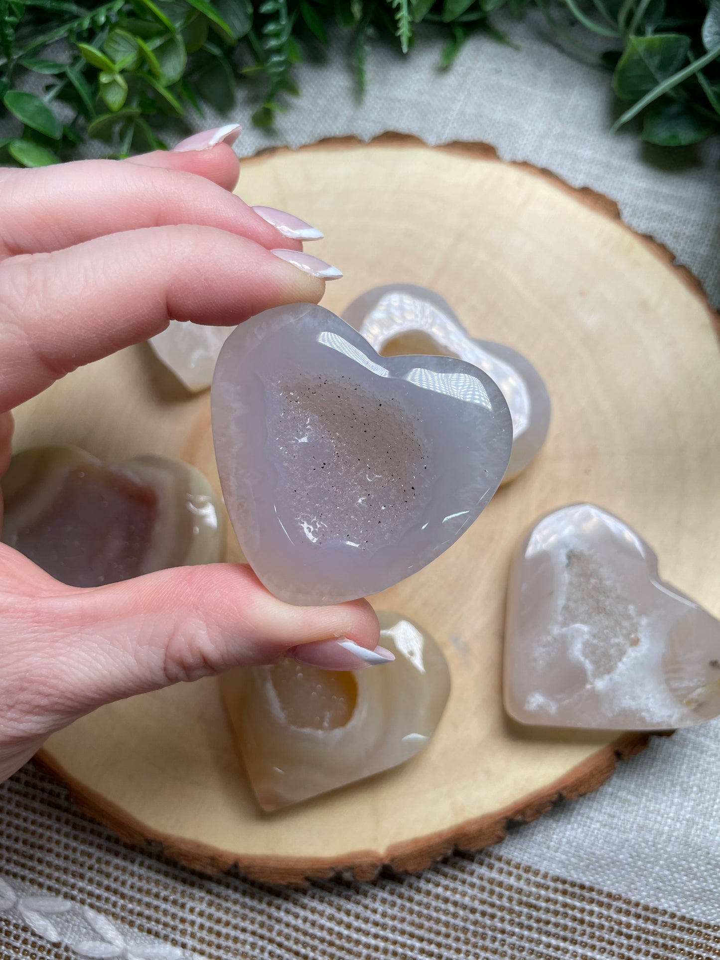 Druzy Agate Heart