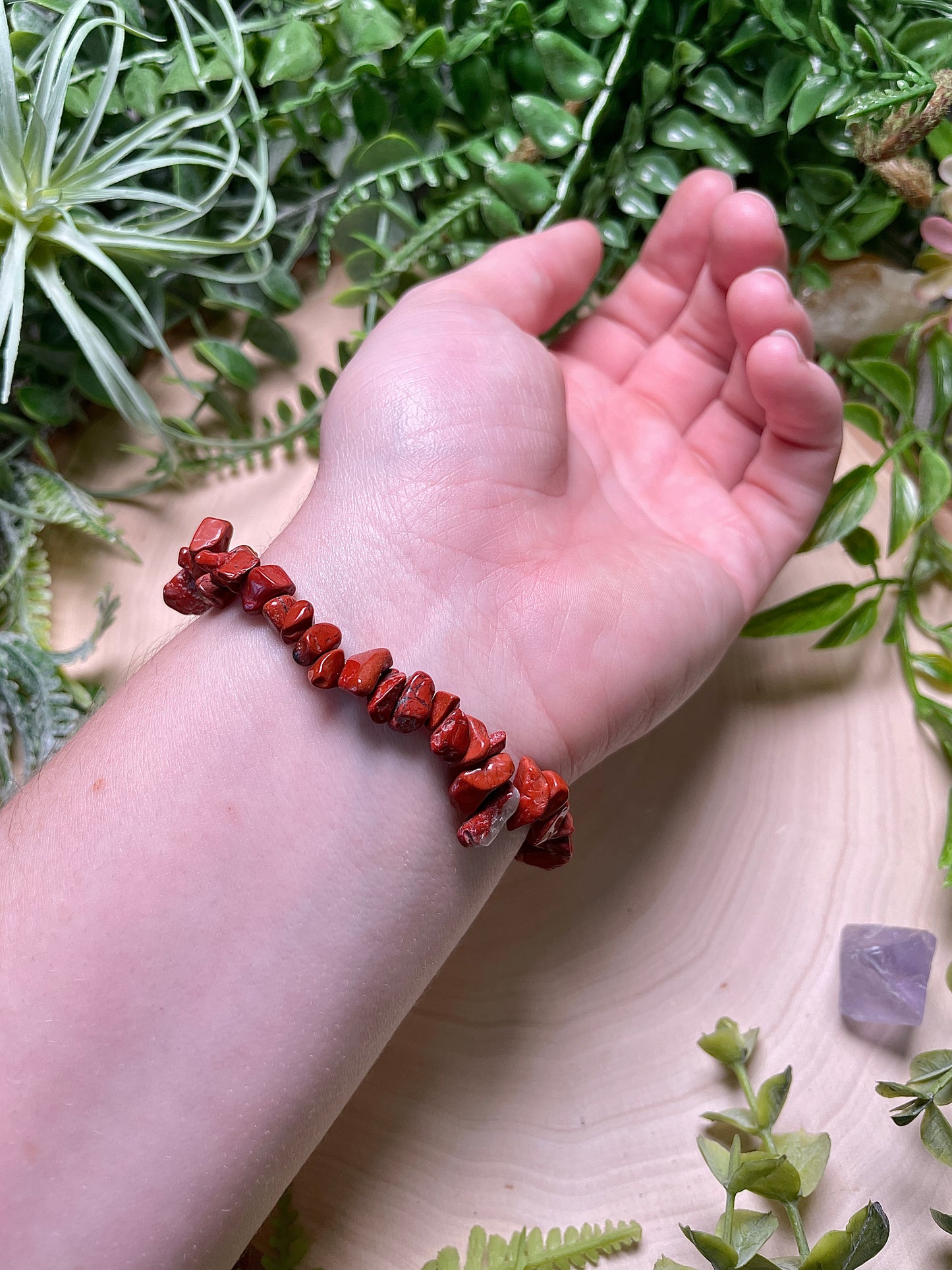 Red Jasper Chip Bracelet