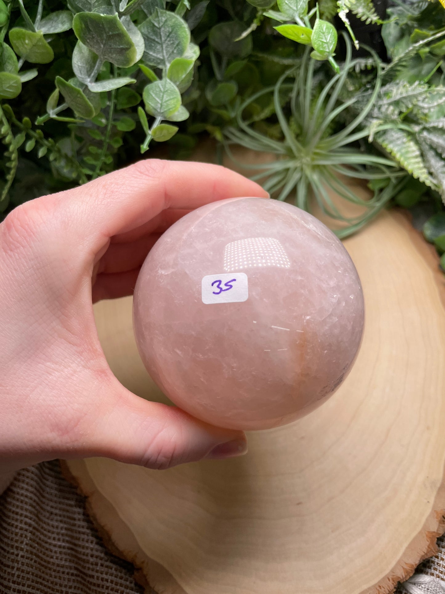 Rose Quartz Sphere (42 available)