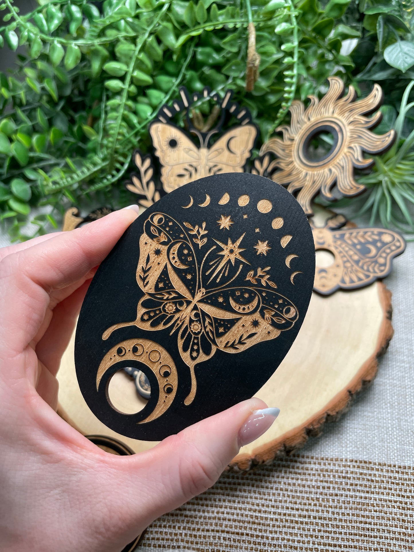 Wooden Sphere Stand