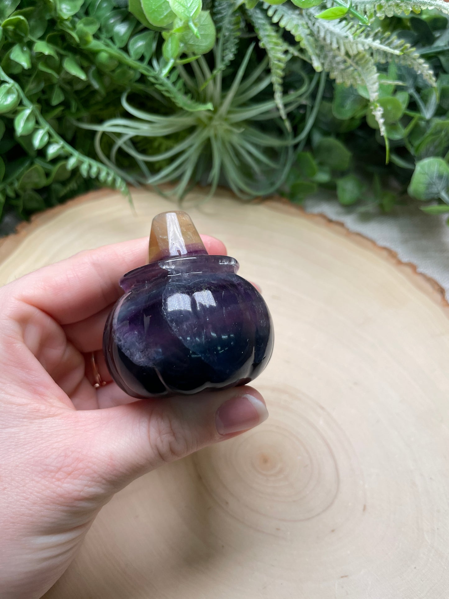 Fluorite Jack-O-Lantern (chipped)