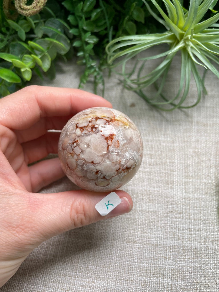 Flower Agate Mix Sphere