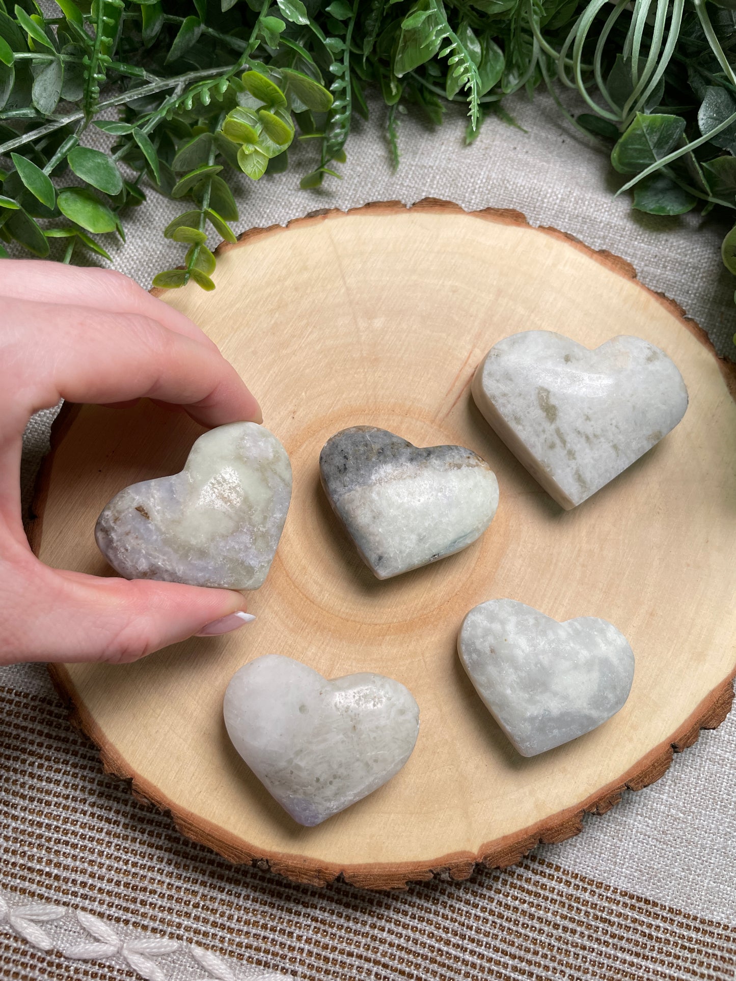 White Mica Heart
