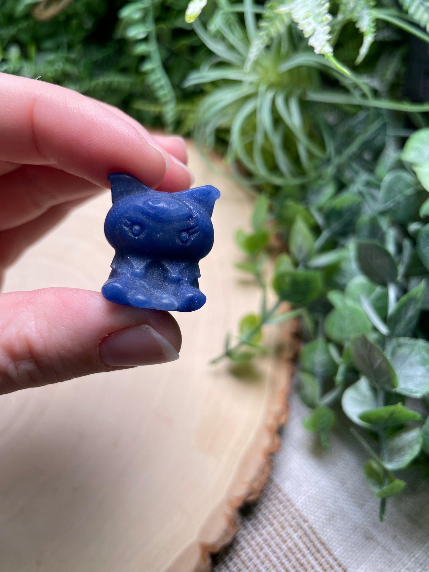 Crystal Kuromi from Hello Kitty (synthetic white jade available)
