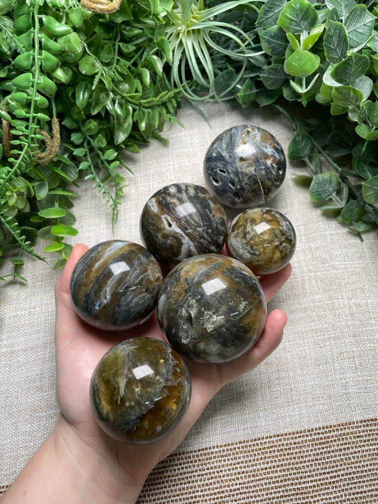 Yellow Fluorite and Sphalerite Sphere