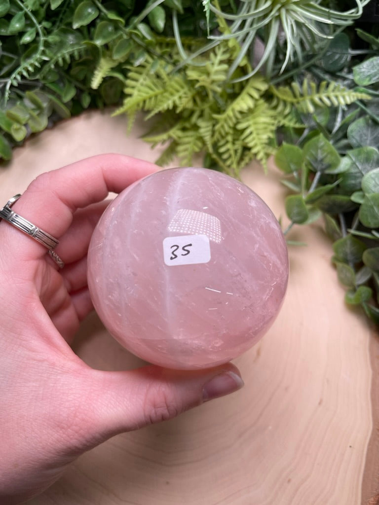 Rose Quartz Sphere (42 available)