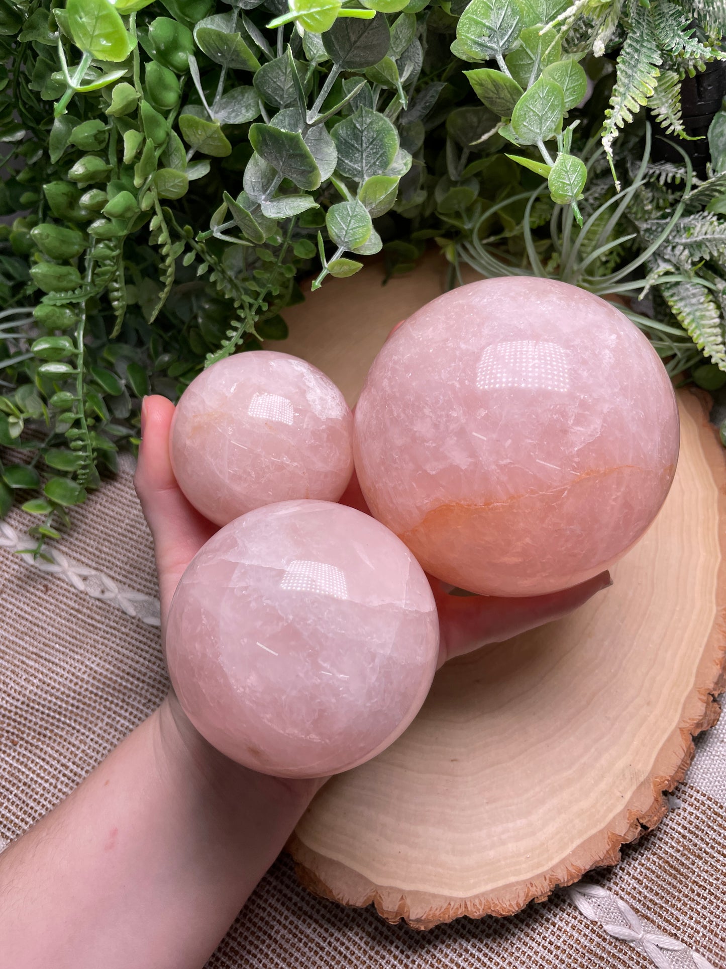 Rose Quartz Sphere (42 available)