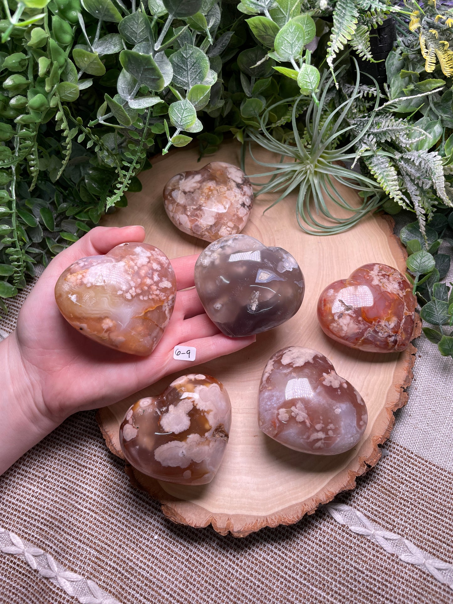 Flower Agate Heart